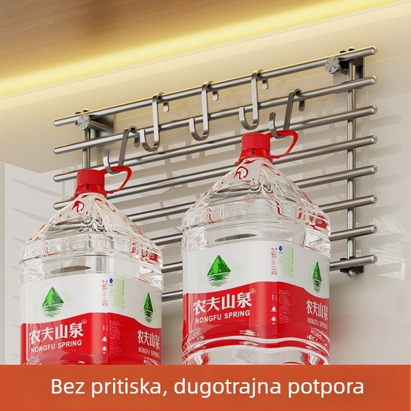 Nehrđajući čelični zidni držač kuhinjskih potrepština – višenamjenski držač za špatule i žlice