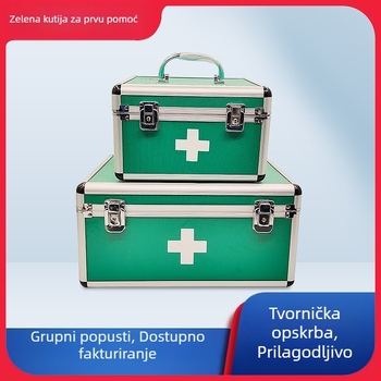 Zaključavajuća kućna kutija za lijekove sa zatvaranjem na klik, jednodjelna kutija s više pretinaca, s ključem