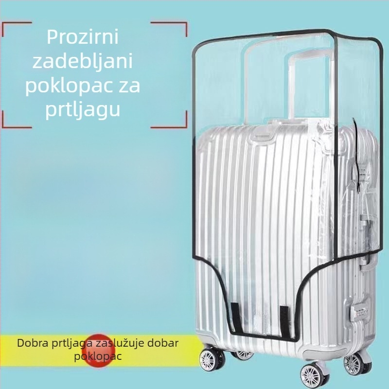 Debeli zaštitni omot za kofer, prozirni zaštitni omot za kofer s kotačićima 20/24/28 inča, otporan na prašinu i kišu