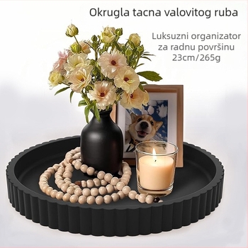 Silikonska taca s čipkastim rubom za voće i slatkiše — višenamjenski tanjur za odlaganje i dekoraciju prostora