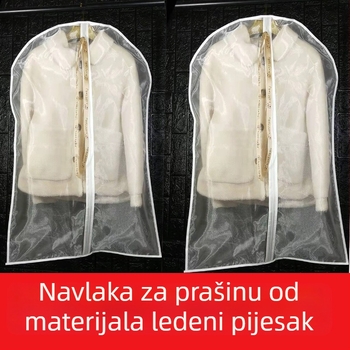 Prozirni trodimenzionalni zaštitnik od prašine za nork kaput i dječju haljinu, s pređom biserne boje