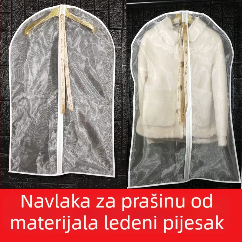 Prozirni trodimenzionalni zaštitnik od prašine za nork kaput i dječju haljinu, s pređom biserne boje