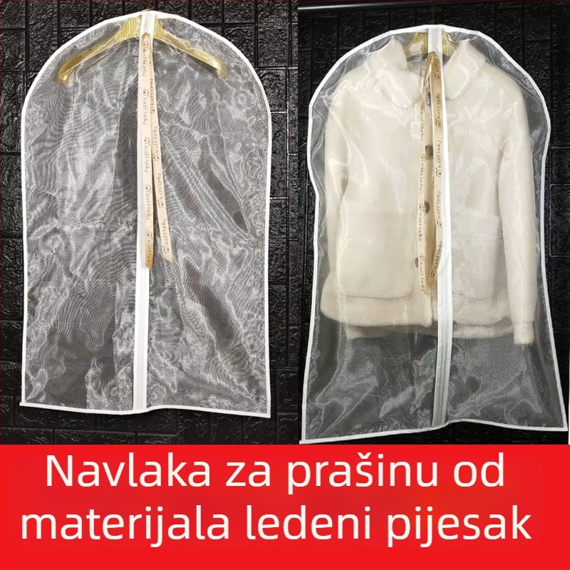 Prozirni trodimenzionalni zaštitnik od prašine za nork kaput i dječju haljinu, s pređom biserne boje