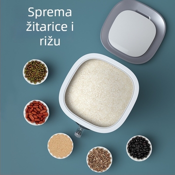 Zatvorena mjerni posuda za rižu, zaštita od vlage i insekata, kapaciteta 10 kg