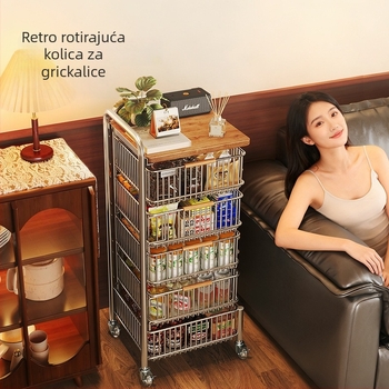 Novi kuhinjski stalak u vintage stilu, rotirajući za povrće, višenamjenski demontažni stalak za pohranu grickalica