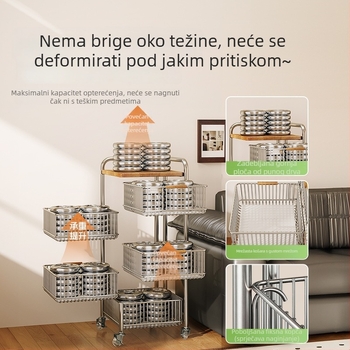 Novi kuhinjski stalak u vintage stilu, rotirajući za povrće, višenamjenski demontažni stalak za pohranu grickalica