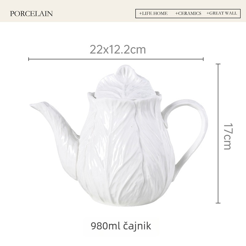 Europskog stila, bijela reljefna keramička šalica za mlijeko, mali vrč za mlijeko, posuda za šećer, posuda za kavu, Nectar serija, zatvorena staklena posuda
