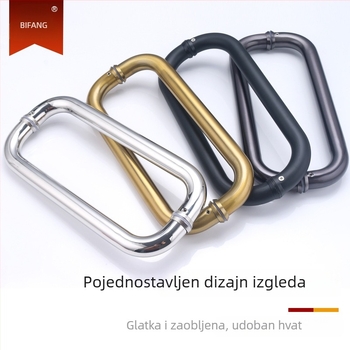 O-oblik dvostrano postavljena ručka za staklena vrata, od 304 nehrđajućeg čelika