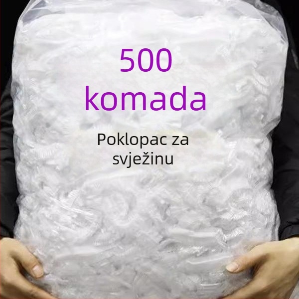 Plastični poklopac za zaštitu hrane i plastične folije – prašini otporan, višenamjenski elastični jednokratni poklopac za očuvanje hrane