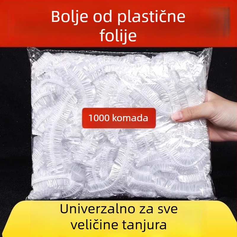 Plastični poklopac za zaštitu hrane i plastične folije – prašini otporan, višenamjenski elastični jednokratni poklopac za očuvanje hrane