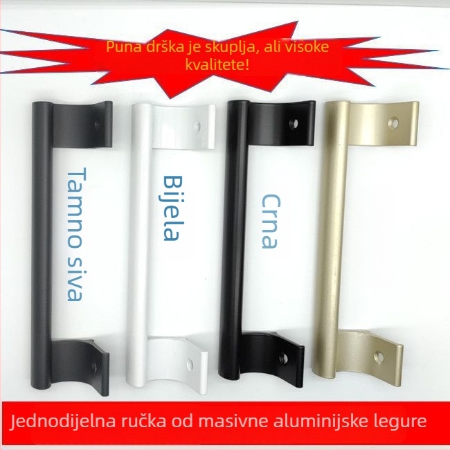 Ručka za klizna vrata od čvrstog aluminijskog legura, razmak rupa 167 mm