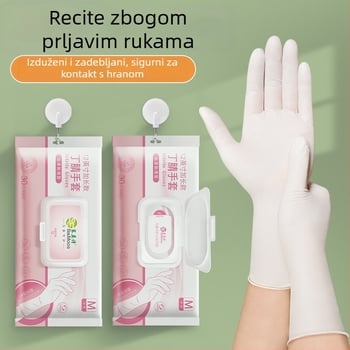 Nitril rukavice za kućanstvo, kuhinju i pranje posuđa, vodootporne, debele, izdržljive, jednokratne