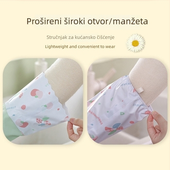 Zimske velur vodootporne gumene rukavice za kuhinju, čišćenje, pranje posuđa i kućanske poslove, duge rukavice