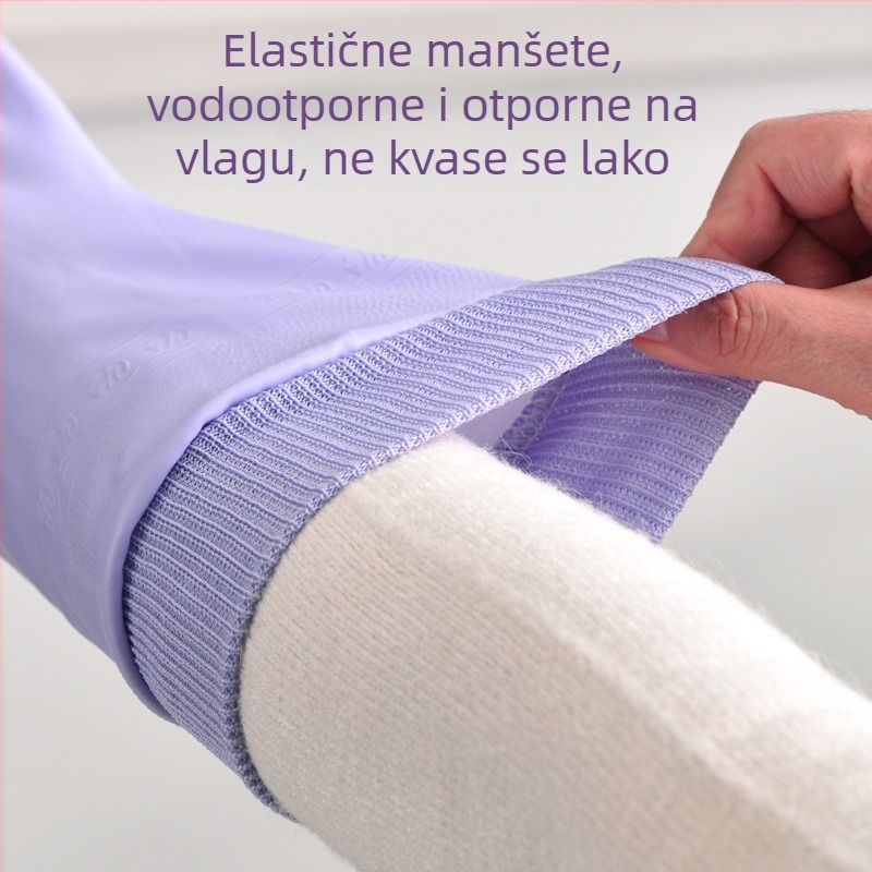 Debele PVC rukavice za kuhinju, vodootporne i izdržljive, za pranje posuđa, kuhanje, pranje rublja i čišćenje.