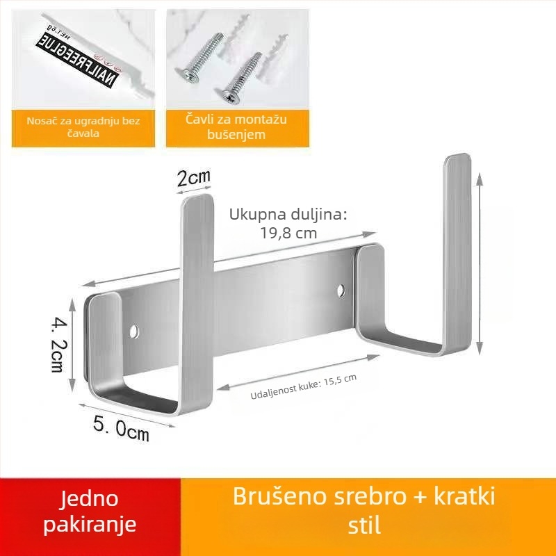 Zidni držač od nehrđajućeg čelika za poklopce lonaca i daske za rezanje