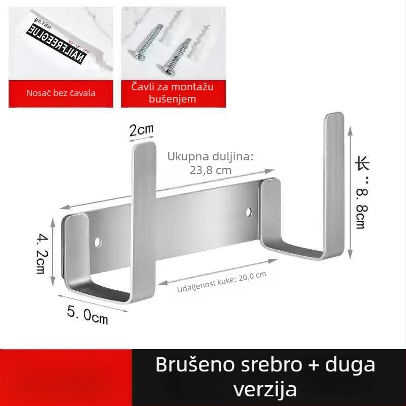 Zidni držač od nehrđajućeg čelika za poklopce lonaca i daske za rezanje