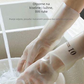 Rukavice za pranje posuđa, zimske deblje, gumene, kuhinjske kućanske poslove, izdržljive, flis podstava, za pranje povrća