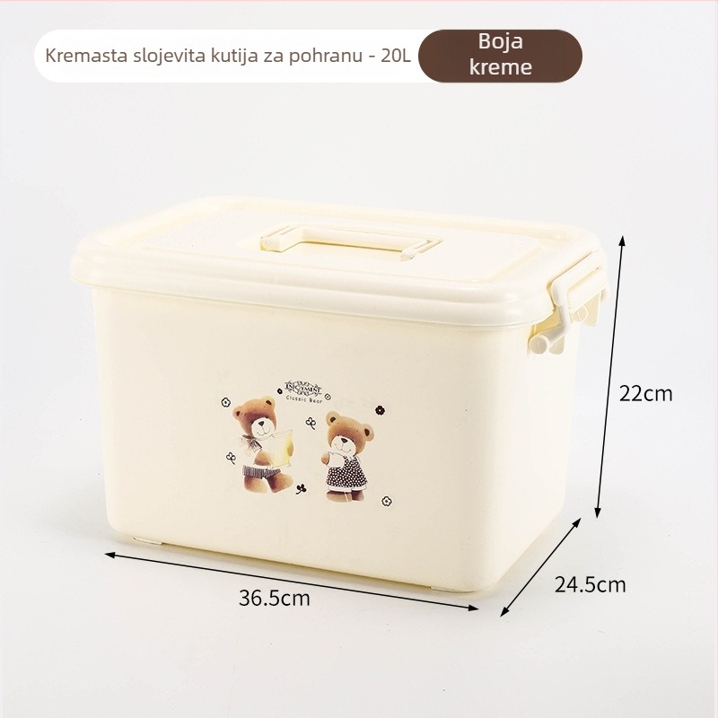 Plastična kutija za pohranu s poklopcem za stolnu organizaciju igračaka i grickalica – velika kapaciteta, prenosiva kutija.