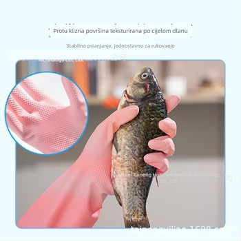 Titanfine PVC rukavice za pranje suđa i kućanske poslove, vodootporne, produžene rukavice za kuhinju i pranje