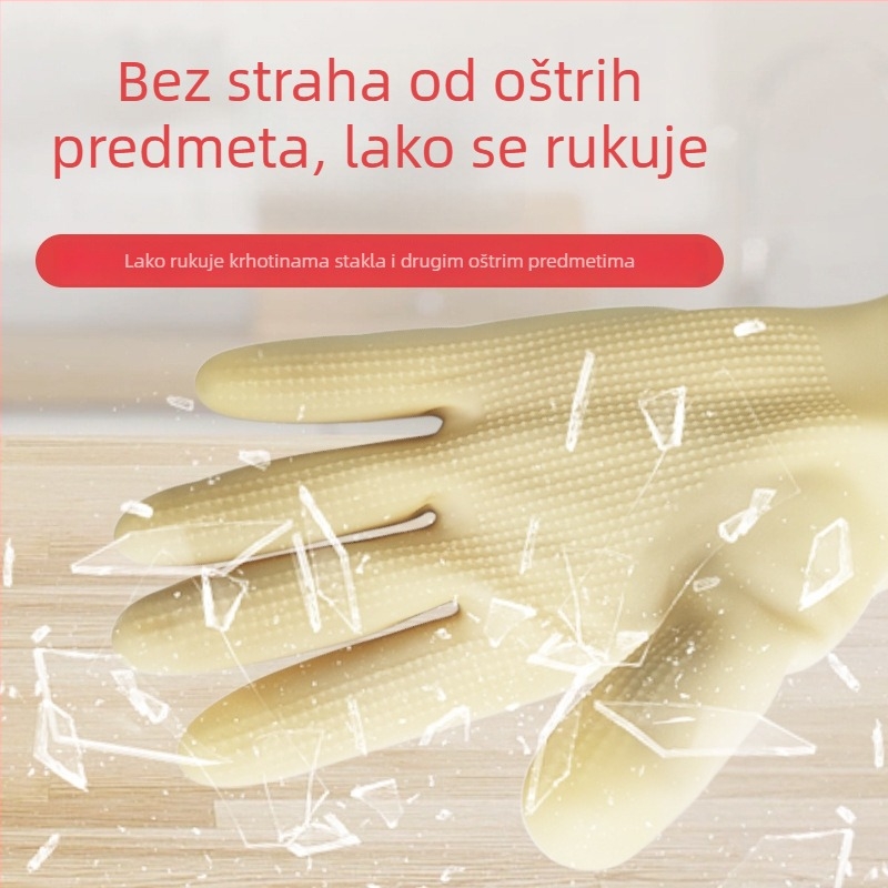 Seven Fairies latex rukavice, duljina 31 cm, vodootporne kućne rukavice za pranje posuđa i rublja