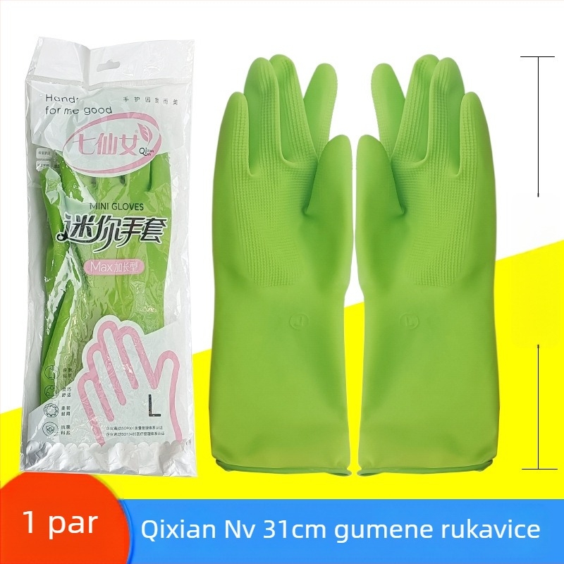 Seven Fairies latex rukavice, duljina 31 cm, vodootporne kućne rukavice za pranje posuđa i rublja