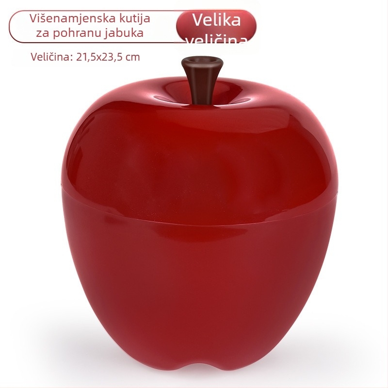 Jabuka oblik kutije za pohranu za djecu, višenamjenski plastični organizator s velikim kapacitetom za igračke, grickalice i ostale stvari