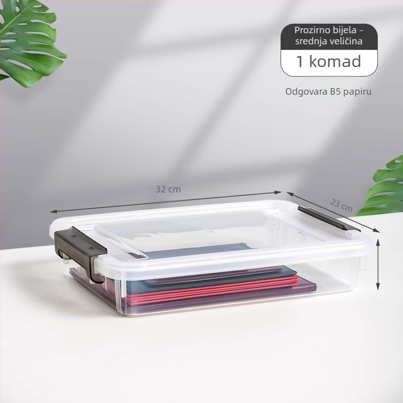 Xitianlong Kutija za dokumente i kartice — Desktop organizator od PP plastike, moderni minimalistički dizajn, jednobojna boja