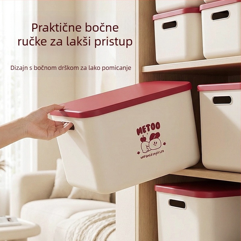 Višenamjenska kućna kutija za pohranu — stolni koš za pohranu, organizator za grickalice i igračke, kutija za odjeću za dnevni boravak