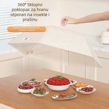 Nova jednostavna zaštita za tanjure za kućnu upotrebu, debela mrežasta zaštita protiv muha, poklopac za stol i hranu, sklopiva, protiv komaraca