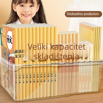 Proširivi prozirni akrilni stalak za knjige – stolna polica velike kapacitete