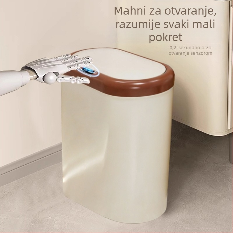 Pametna kanta za otpad s senzorom, automatsko otvaranje poklopca, za kućnu upotrebu; pogodna za kupaonicu, dnevni boravak i spavaću sobu