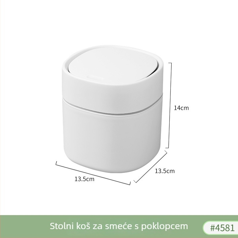 Mini stolni koš za otpatke s diskretnim luksuznim dizajnom, pogodan za dnevni boravak i spavaću sobu, na radni stol.