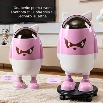 Kanta za otpad s visokim nogama i poklopcem, za kuhinju i dnevni boravak, luksuzan dojam, velika kapacitet, prijenosna