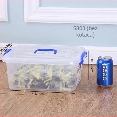 Prozirna plastična kutija za pohranu ispod kreveta, velika kapaciteta, ploski niski profil za igračke i odjeću