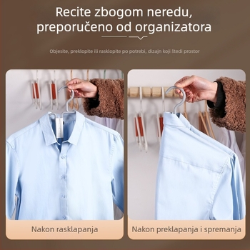 Nova sklopiva plastična vješalica za odjeću — set za skladištenje i vješalica za hlače
