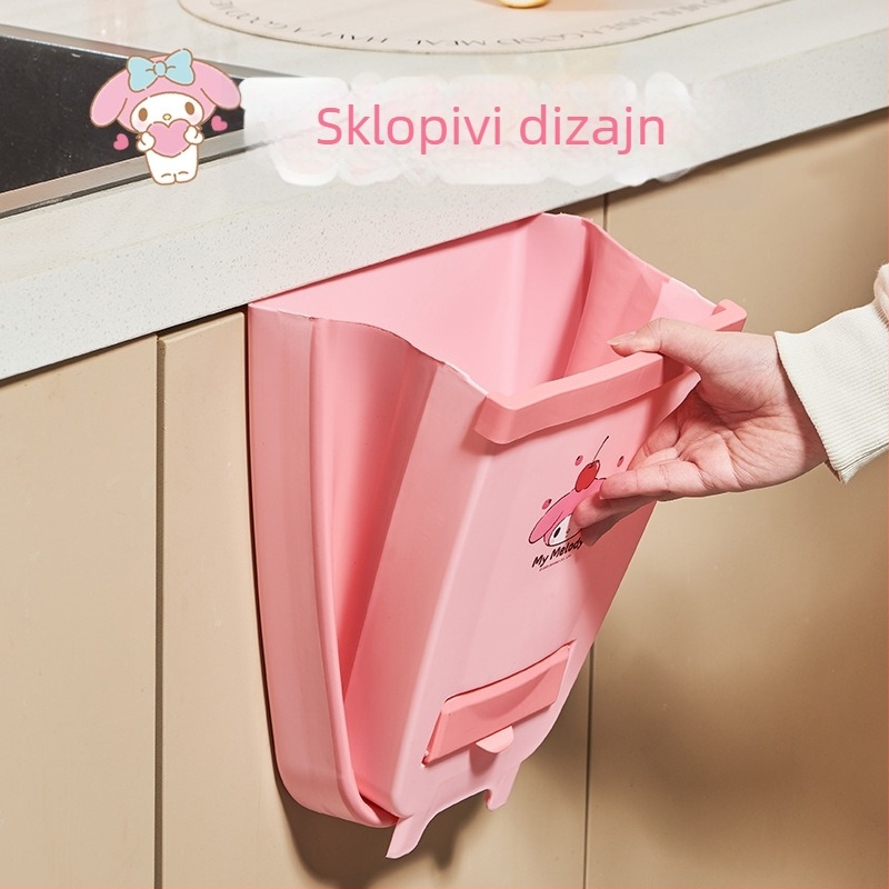 Zidni sklopivi kanta za smeće, 4 L, crtić dizajn, za dom i kuhinju