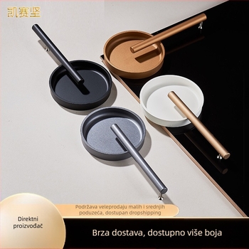 Okrugla ugrađena ručka za garderobu, minimalistički nordijski stil, skrivena ručica za vrata ormara, od aluminijskog legura