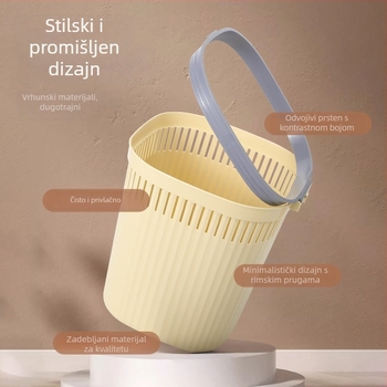 Velika plastična kanta za otpad bez poklopca, cilindričnog oblika, zapremina 12 l ili više, za kućnu i uredsku upotrebu