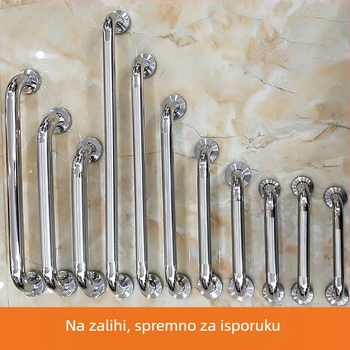 Drška za vrata od 201 nehrđajućeg čelika, zakrivljena, jednostrano, aluminijski spoj, za protupožarna vrata, površinska montaža, za kupaonicu i brodsku upotrebu