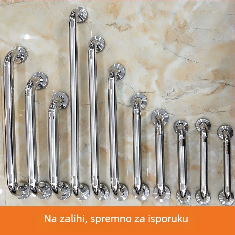Drška za vrata od 201 nehrđajućeg čelika, zakrivljena, jednostrano, aluminijski spoj, za protupožarna vrata, površinska montaža, za kupaonicu i brodsku upotrebu