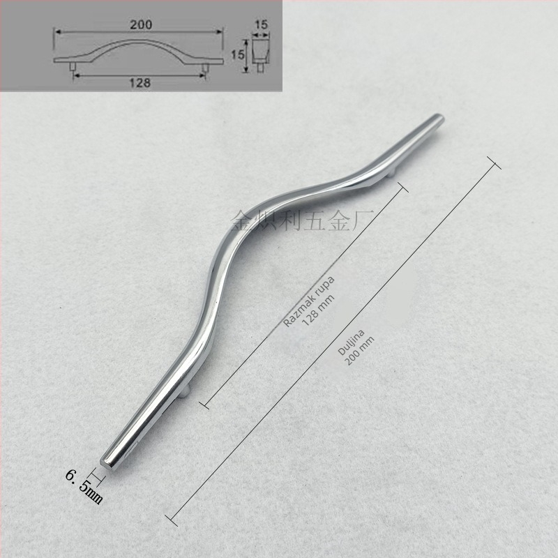 Drška za ormar od aluminijskog legura – moderan minimalistički stil namještaja za vrata i ladice