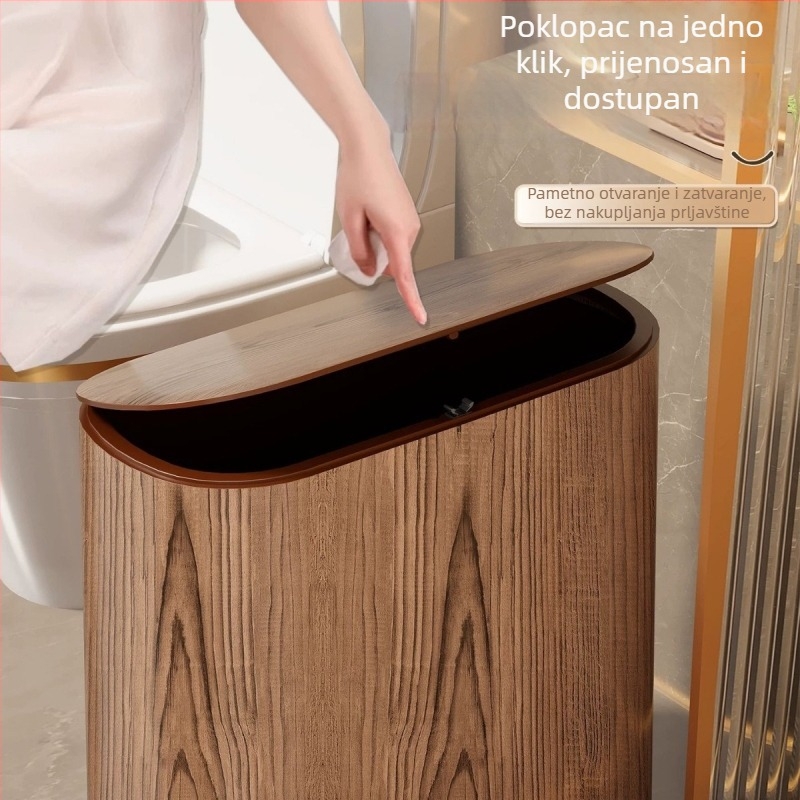 Uski koš za otpad za kućnu upotrebu, 2025. nova vintage stil, uski prostori dnevnog boravka, hoteli i hosteli, kanta za papirnate maramice u kupaonici