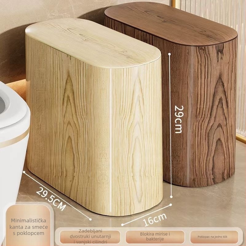 Uski koš za otpad za kućnu upotrebu, 2025. nova vintage stil, uski prostori dnevnog boravka, hoteli i hosteli, kanta za papirnate maramice u kupaonici