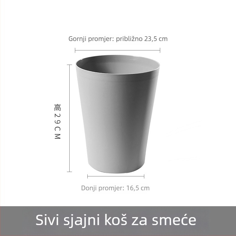 Veliki kućni koš za otpad s poklopcem, kreativan i simpatičan dizajn za dnevni boravak, spavaću sobu, kupaonicu i toalet