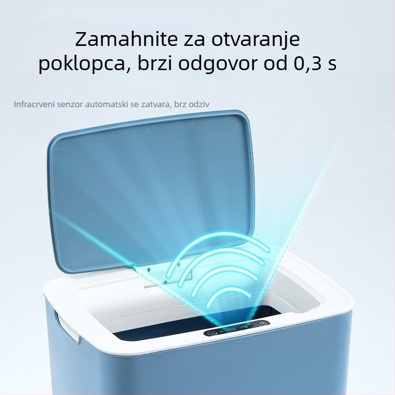 2026 novi model pametne kante za smeće s poklopcem i senzorom za kućnu upotrebu: kupaonica, dnevni boravak, WC i spavaća soba