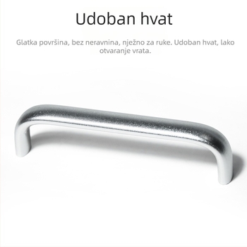 Ovalna ručka od aluminijske legure za vrata ormarića, luka oblika, ugradnja na površinu, model LS516