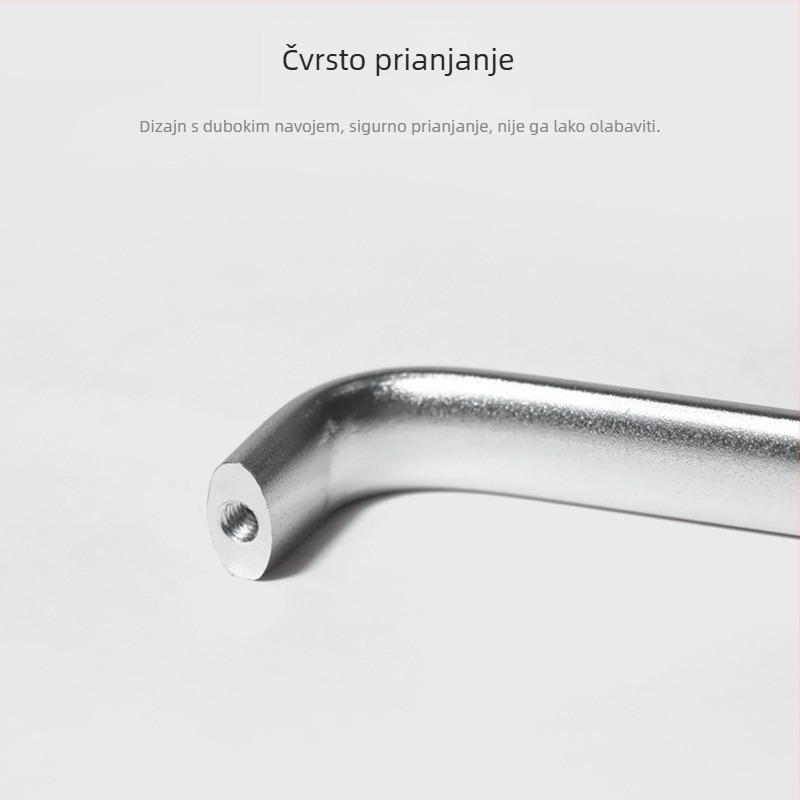 Ovalna ručka od aluminijske legure za vrata ormarića, luka oblika, ugradnja na površinu, model LS516