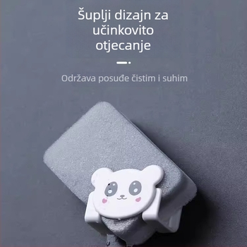 Kuhinjski organizator za spužvice i krpe s vakuumskom čašom, crtani dizajn
