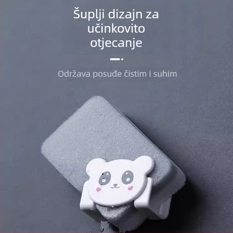 Kuhinjski organizator za spužvice i krpe s vakuumskom čašom, crtani dizajn