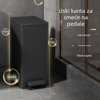 Kućni pedalni kanta za smeće od nehrđajućeg čelika, vodootporna, tihi, antibakterijski, velike kapacitete